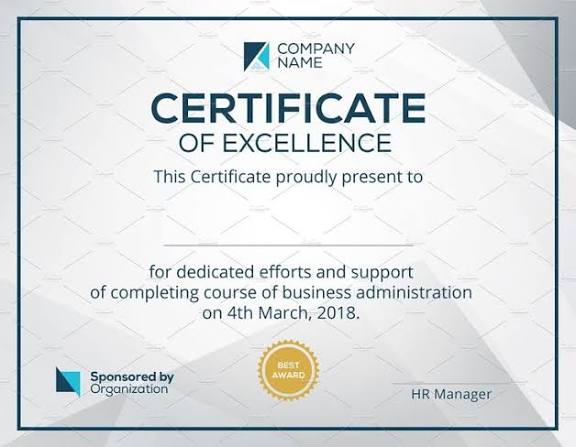 Certificate 1